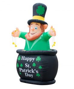 Holidayana Inflatable Saint Patrick's Day Leprechaun In Pot Of Gold Decoration With Built-In Fan And LED Lights HOME GOODS 9 Holidayana Inflatable Saint Patrick's Day Leprechaun In Pot Of Gold Decoration With Built-In Fan And LED Lights HOME GOODS