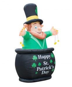Holidayana Inflatable Saint Patrick's Day Leprechaun In Pot Of Gold Decoration With Built-In Fan And LED Lights HOME GOODS 10 Holidayana Inflatable Saint Patrick's Day Leprechaun In Pot Of Gold Decoration With Built-In Fan And LED Lights HOME GOODS