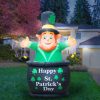 Holidayana Inflatable Saint Patrick's Day Leprechaun In Pot Of Gold Decoration With Built-In Fan And LED Lights HOME GOODS