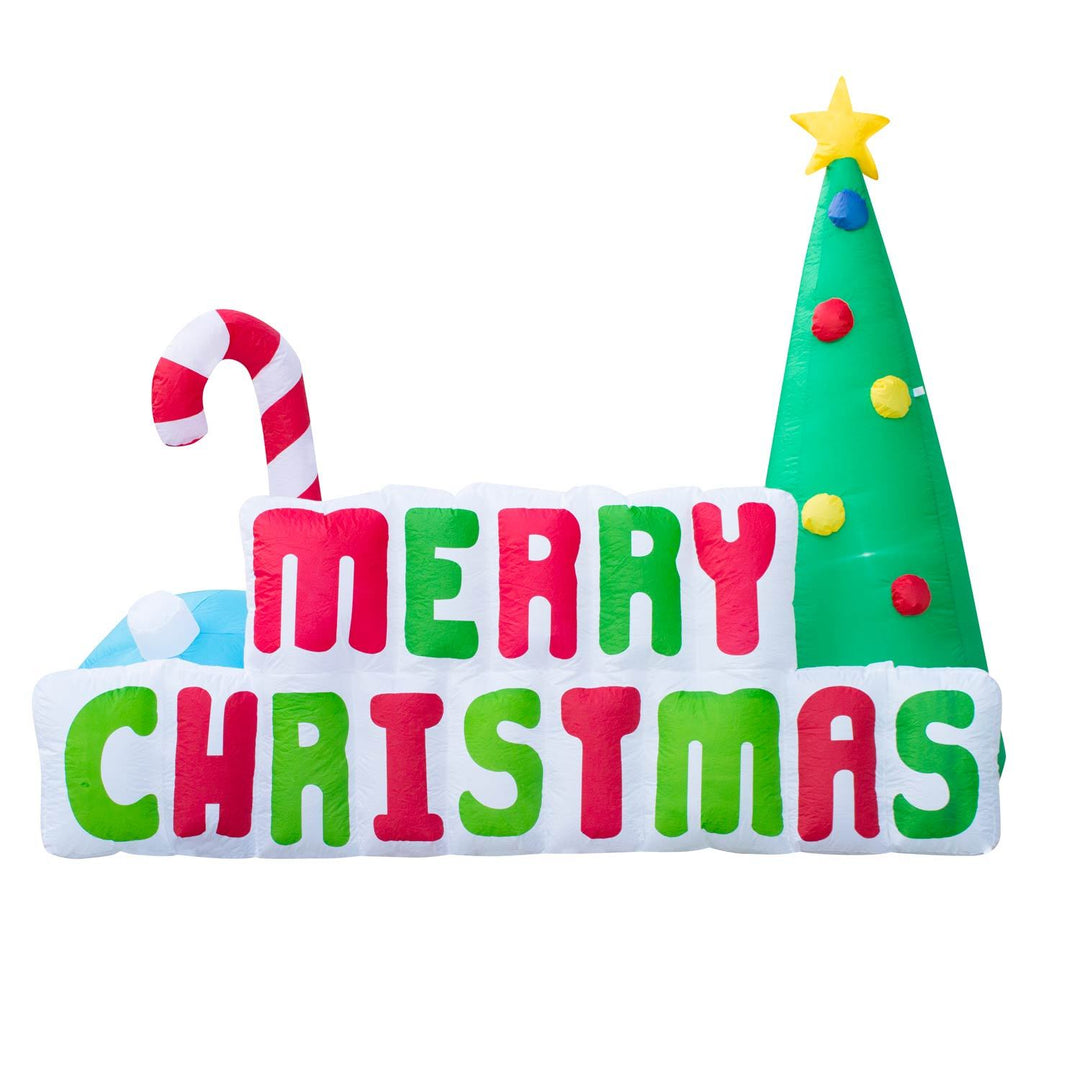 Holidayana HOME GOODS Inflatable Merry Christmas Sign Christmas Decoration With Built In Fan And LED Lights 2 Holidayana HOME GOODS Inflatable Merry Christmas Sign Christmas Decoration With Built In Fan And LED Lights