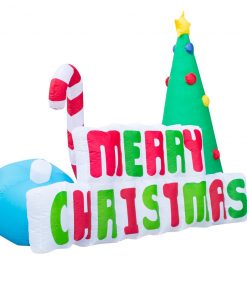 Holidayana HOME GOODS Inflatable Merry Christmas Sign Christmas Decoration With Built In Fan And LED Lights 7 Holidayana HOME GOODS Inflatable Merry Christmas Sign Christmas Decoration With Built In Fan And LED Lights