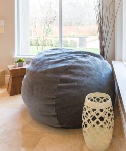 Moonstone Grey Velvet 4ft Memory Foam Bean Bag