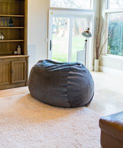 Moonstone Grey Velvet 4ft Memory Foam Bean Bag