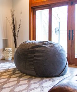 Moonstone Grey Velvet 4ft Memory Foam Bean Bag