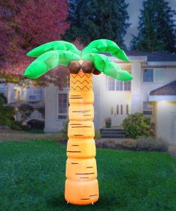 Holidayana Inflatable Palm Tree With Coconuts Decoration With Built-In Fan And LED Lights HOME GOODS