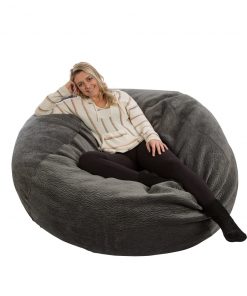 Moonstone Grey Velvet 4ft Memory Foam Bean Bag