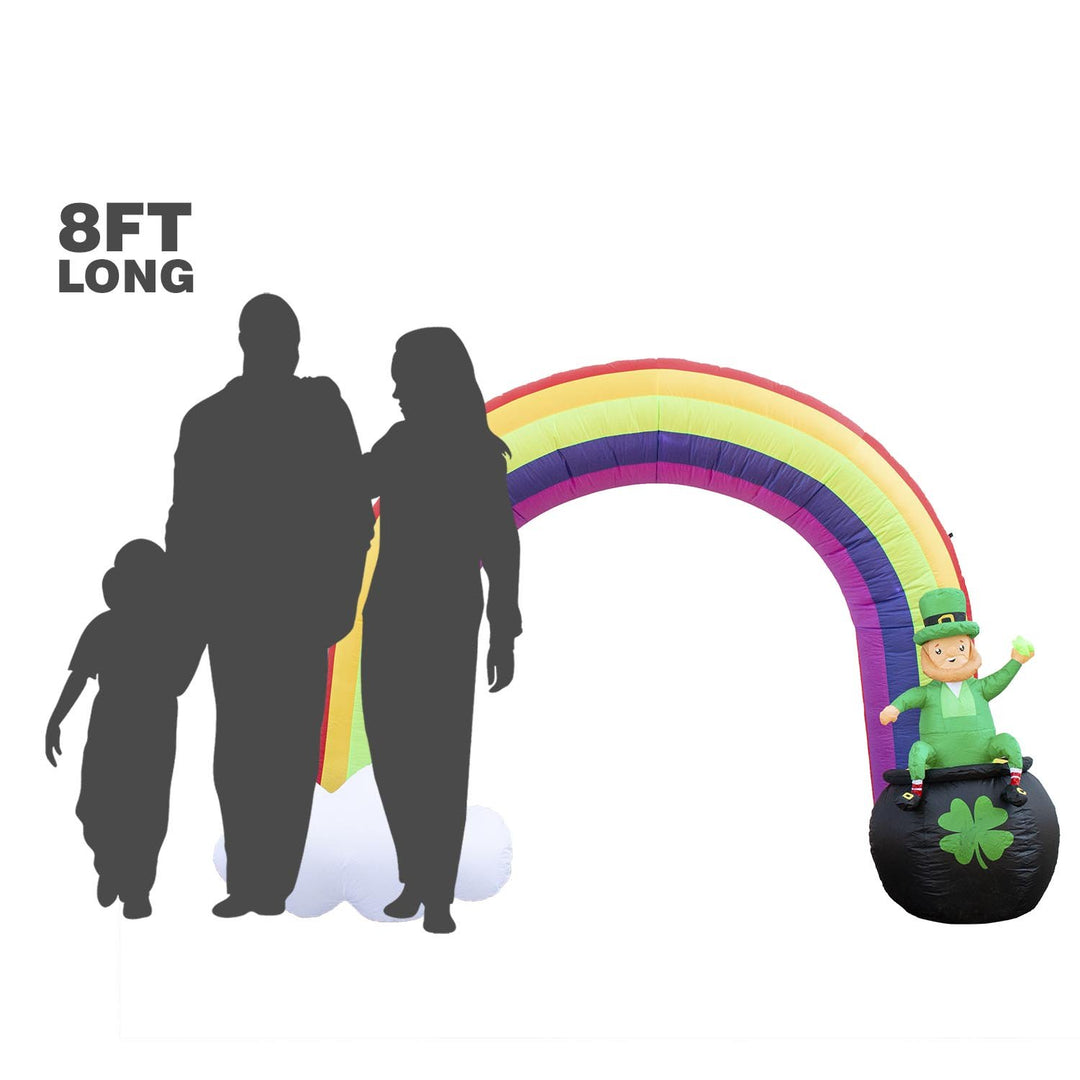 Holidayana Inflatable St Patrick's Day Leprechaun In Pot Of Gold At The End Of The Rainbow Decoration With Built-In Fan And LED Lights 6 Holidayana Inflatable St Patrick's Day Leprechaun In Pot Of Gold At The End Of The Rainbow Decoration With Built-In Fan And LED Lights