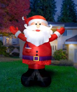 Holidayana Inflatable Santa Christmas Decoration With Built-In Fan And LED Lights