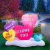 Holidayana Inflatable Valentines Day Small Hearts Decoration With Built-In Fan And LED Lights