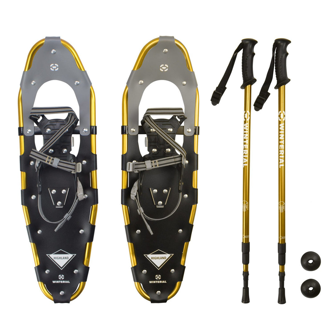 Winterial Highland 30-Inch Snowshoes - Gold - Includes Poles And Case SPORTING GOODS 1 Winterial Highland 30-Inch Snowshoes - Gold - Includes Poles And Case SPORTING GOODS