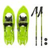 SPORTING GOODS Winterial Yukon 25-Inch Lightweight All Terrain Snowshoes Men's, Green, Includes Poles, And Carry Bag