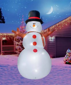 Holidayana Inflatable Christmas 15 Ft. Giant Snowman Decoration With Built-In Fan And LED Lights