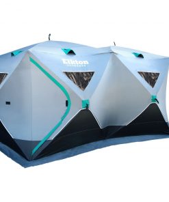 Elkton Outdoors 6-8 Person Double Ice Fishing Tent With Ventilation Windows & Carry Pack SPORTING GOODS