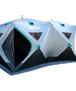 Elkton Outdoors 6-8 Person Double Ice Fishing Tent With Ventilation Windows & Carry Pack SPORTING GOODS