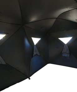 Elkton Outdoors 6-8 Person Double Ice Fishing Tent With Ventilation Windows & Carry Pack SPORTING GOODS