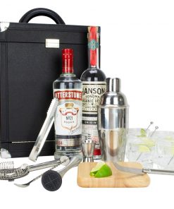 Atterstone Premium 17-Piece Portable Barware Set With Travel Cocktail Bar Box HOME GOODS