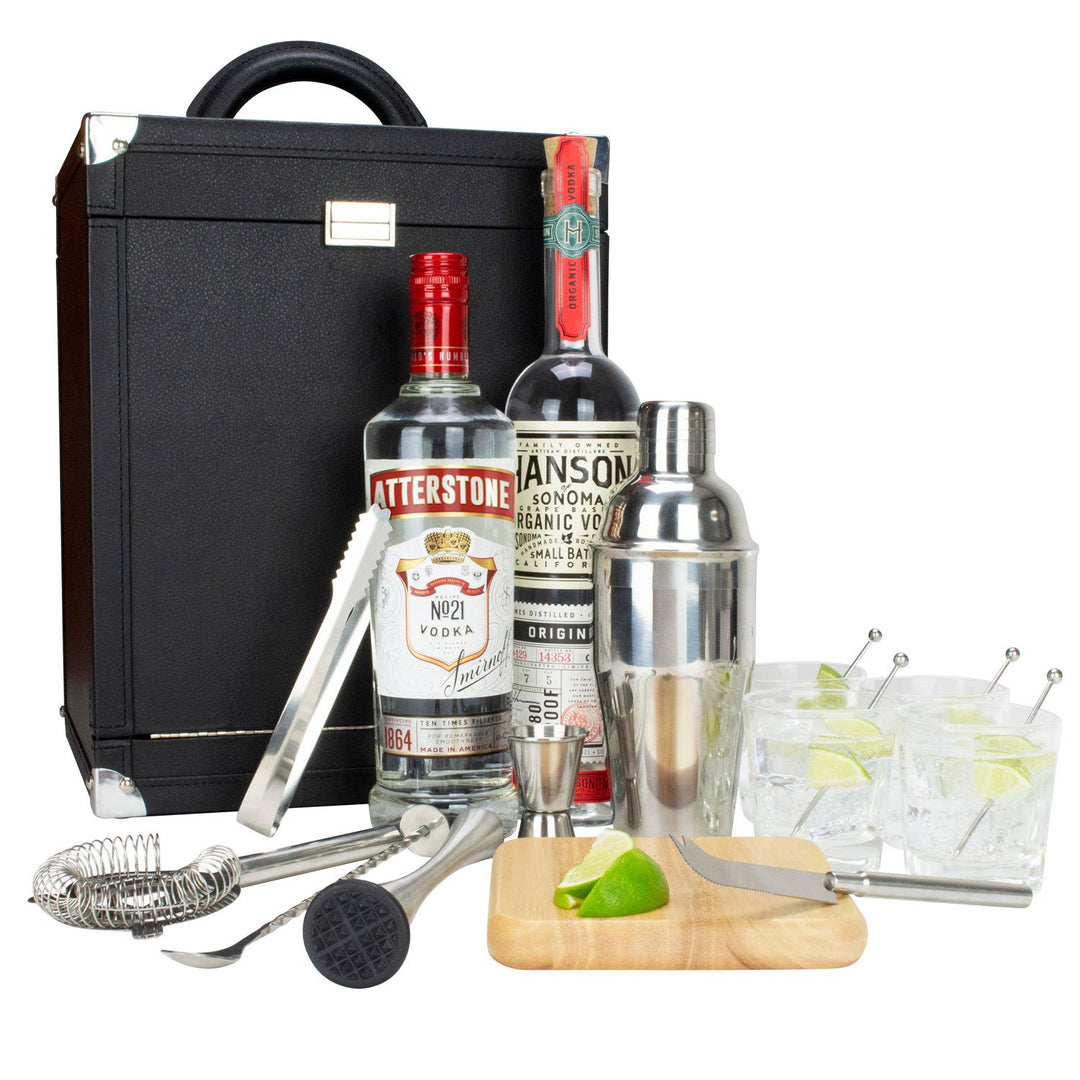 Atterstone Premium 17-Piece Portable Barware Set With Travel Cocktail Bar Box HOME GOODS 2 Atterstone Premium 17-Piece Portable Barware Set With Travel Cocktail Bar Box HOME GOODS