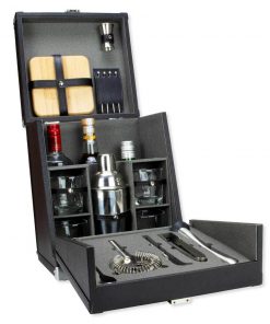 Atterstone Premium 17-Piece Portable Barware Set With Travel Cocktail Bar Box HOME GOODS