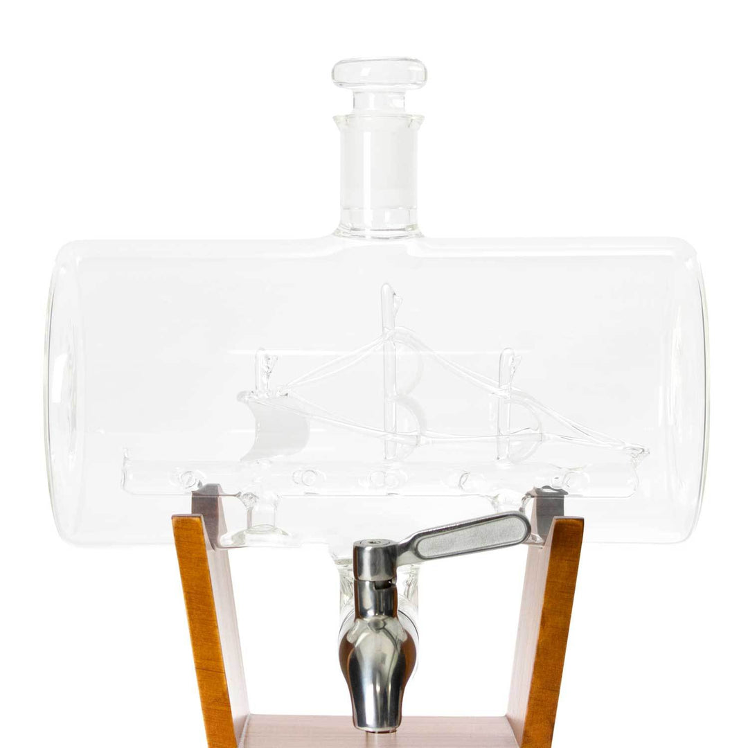 Atterstone Whiskey Cylinder Sail Boat Decanter Set 6 Atterstone Whiskey Cylinder Sail Boat Decanter Set