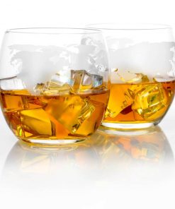 Atterstone Globe Whiskey Glassware Set | 12 Oz Capacity HOME GOODS