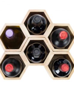 Atterstone Customizable Honeycomb Wine Rack: Holds 6 Bottles