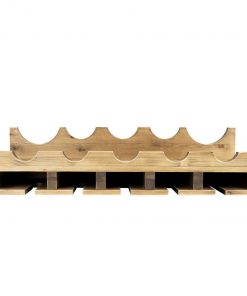 Atterstone Double Wine Rack Shelf With Wine Bottle Rests: Holds 20 Glasses, 5 Bottles And Barware
