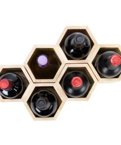 Atterstone Customizable Honeycomb Wine Rack: Holds 6 Bottles