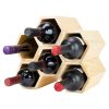 Atterstone Customizable Honeycomb Wine Rack: Holds 6 Bottles
