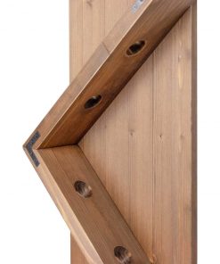 Atterstone Stylish Wooden Wall Mounted Wine Bottle Display Rack: Holds 6 Bottles