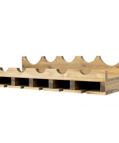 Atterstone Double Wine Rack Shelf With Wine Bottle Rests: Holds 20 Glasses, 5 Bottles And Barware