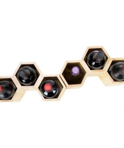 Atterstone Customizable Honeycomb Wine Rack: Holds 6 Bottles