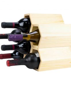 Atterstone Customizable Honeycomb Wine Rack: Holds 6 Bottles