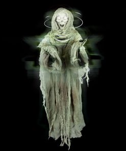 Holidayana Patio & Outdoors Animatronic Floating Skeleton - Sound And Touch Activated Halloween Decoration With Lighted Eyes And Scary Sounds