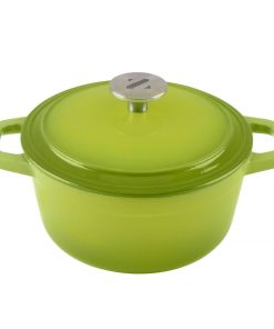 Zelancio HOME GOODS 3 Quart Enameled Cast Iron Dutch Oven With Lid, Green