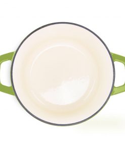 Zelancio HOME GOODS 3 Quart Enameled Cast Iron Dutch Oven With Lid, Green