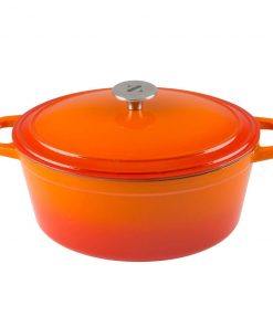 Zelancio 6 Quart Oval Enameled Cast Iron Dutch Oven With Lid HOME GOODS