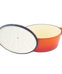 Zelancio 6 Quart Oval Enameled Cast Iron Dutch Oven With Lid HOME GOODS