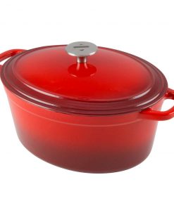 Zelancio 6 Quart Oval Enameled Cast Iron Dutch Oven With Lid HOME GOODS