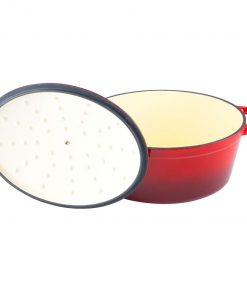 Zelancio 6 Quart Oval Enameled Cast Iron Dutch Oven With Lid HOME GOODS