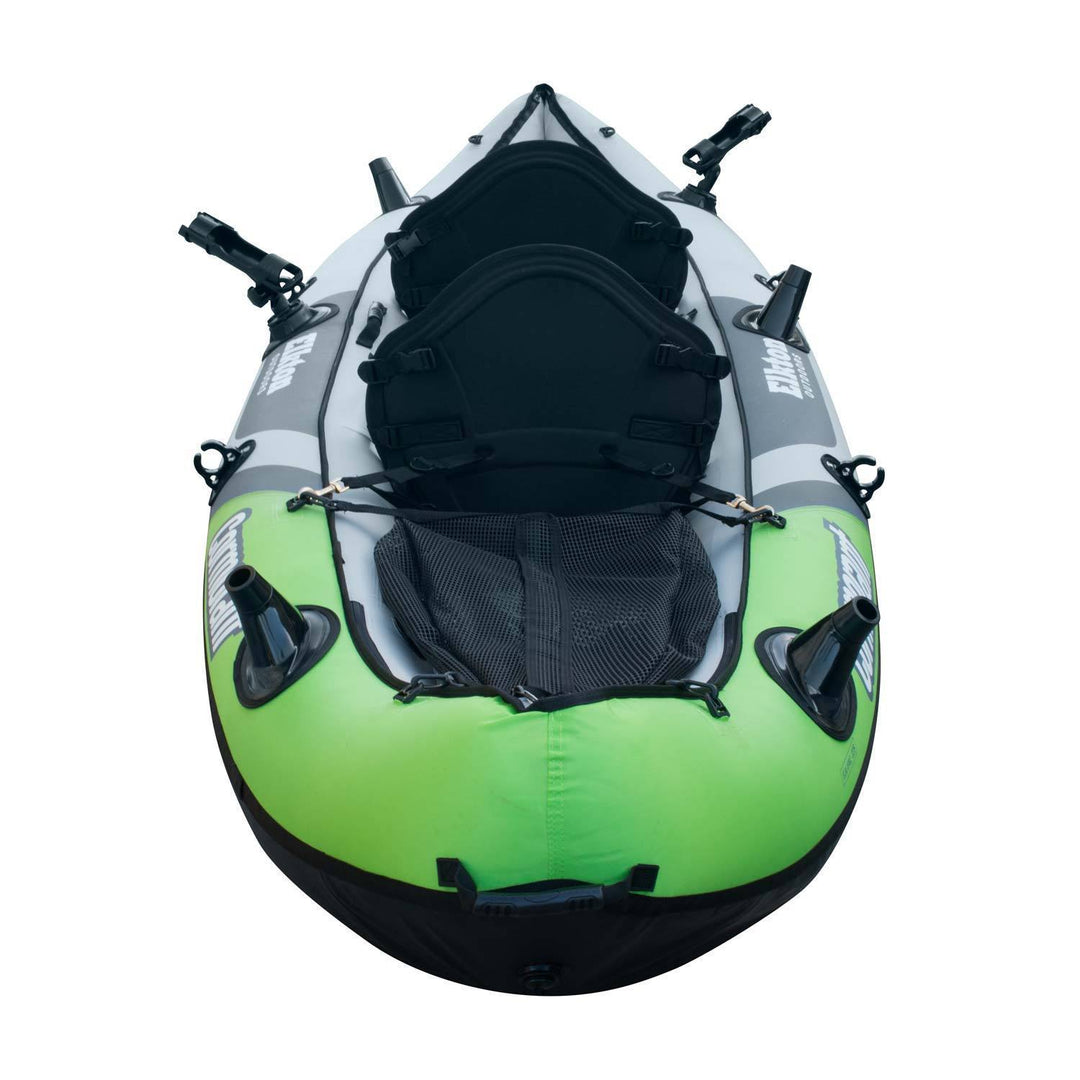 Elkton Outdoors Cormorant Inflatable 2 Person Fishing Kayak Set With 6 Rod Holders, Paddles, Double Action Pump 4 Elkton Outdoors Cormorant Inflatable 2 Person Fishing Kayak Set With 6 Rod Holders, Paddles, Double Action Pump