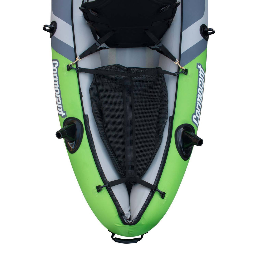 Elkton Outdoors Cormorant Inflatable 2 Person Fishing Kayak Set With 6 Rod Holders, Paddles, Double Action Pump 11 Elkton Outdoors Cormorant Inflatable 2 Person Fishing Kayak Set With 6 Rod Holders, Paddles, Double Action Pump