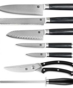 Zelancio HOME GOODS 7 Piece Japanese VG-10 Damascus Steel Chef Knife Set