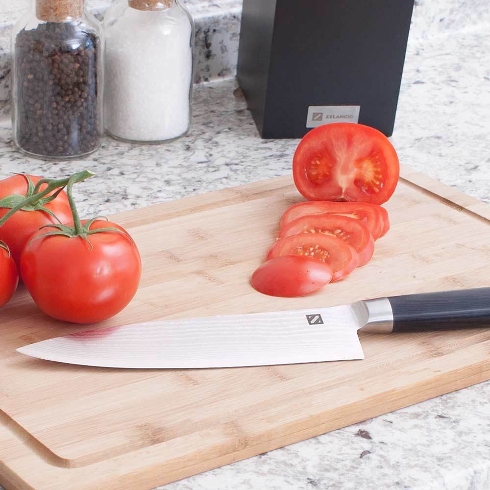 Zelancio HOME GOODS 7 Piece Japanese VG-10 Damascus Steel Chef Knife Set 8 Zelancio HOME GOODS 7 Piece Japanese VG-10 Damascus Steel Chef Knife Set