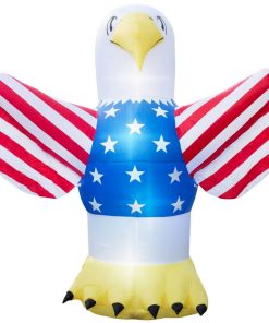Holidayana HOME GOODS Inflatable 4th Of July Bald Eagle Decoration With Built-In Fan And LED Lights