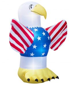 Holidayana HOME GOODS Inflatable 4th Of July Bald Eagle Decoration With Built-In Fan And LED Lights