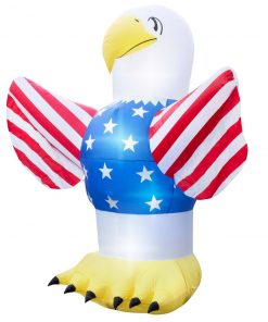 Holidayana HOME GOODS Inflatable 4th Of July Bald Eagle Decoration With Built-In Fan And LED Lights
