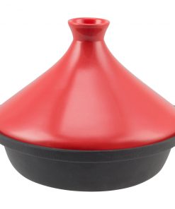 Zelancio HOME GOODS 2.4 Quart Enameled Cast Iron Moroccan Tagine Pot With Ceramic Lid