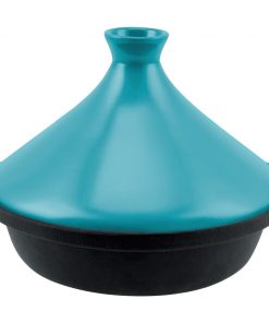 Zelancio HOME GOODS 2.4 Quart Enameled Cast Iron Moroccan Tagine Pot With Ceramic Lid