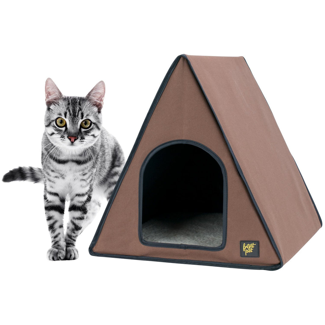 Frontpet A-Frame Heated Cat House For Outdoor & Indoor Cats PET SUPPLIES 1 Frontpet A-Frame Heated Cat House For Outdoor & Indoor Cats PET SUPPLIES