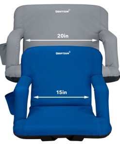 Games & Recreation Driftsun Folding Stadium Seat, Reclining Bleacher Chair